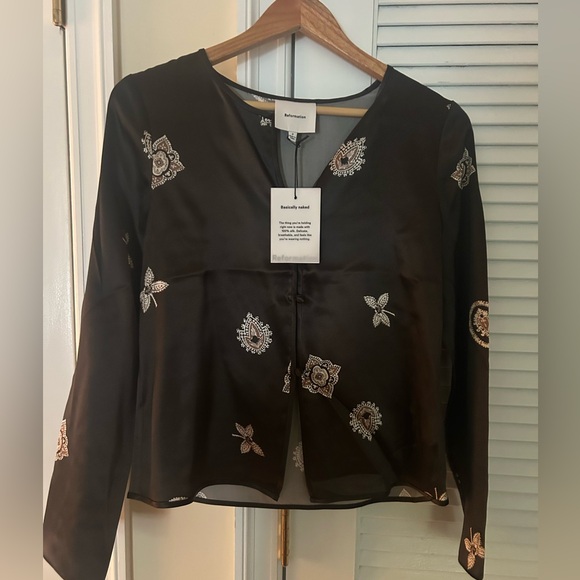 Reformation Dark Brown Patterned Women's Set - Picture 3 of 8